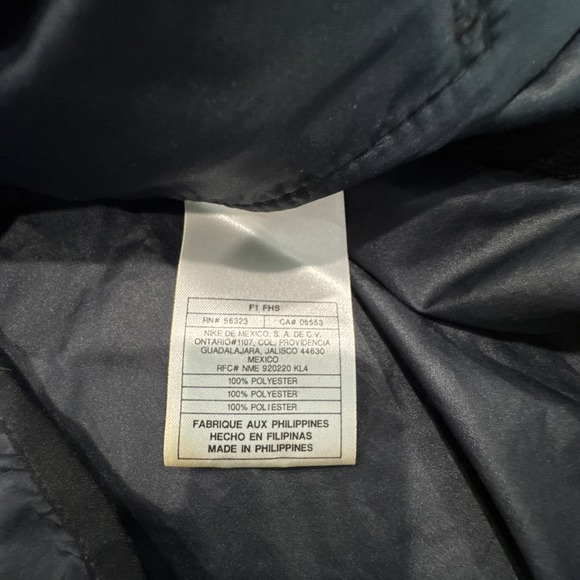 Vtg Nike‎ Jacket Men's Large Black Half Zip Hoodie 90s Retro Swoosh Logo Vented - Picture 8 of 12